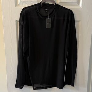 Torrid Elegant Black Mesh Long Sleeve Top